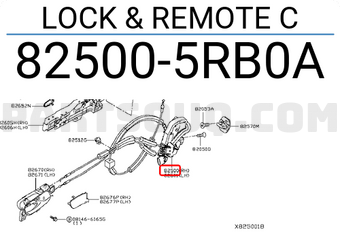 Nissan 825005RB0A LOCK & REMOTE C