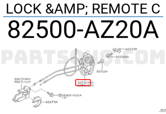 Nissan 82500AZ20A LOCK & REMOTE C