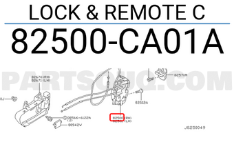 Nissan 82500CA01A LOCK & REMOTE C
