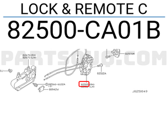 Nissan 82500CA01B LOCK & REMOTE C