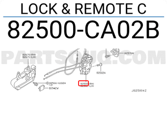 Nissan 82500CA02B LOCK & REMOTE C