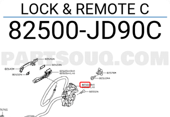 Nissan 82500JD90C LOCK & REMOTE C