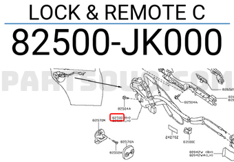 Nissan 82500JK000 LOCK & REMOTE C