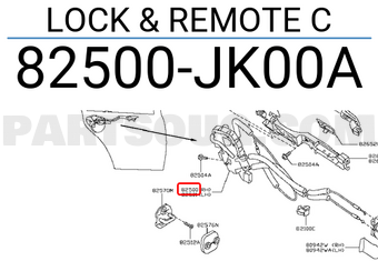 Nissan 82500JK00A LOCK & REMOTE C