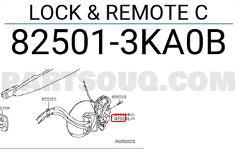 Nissan 825013KA0B LOCK & REMOTE C