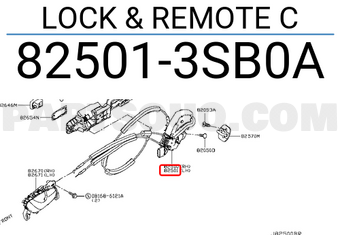 Nissan 825013SB0A LOCK & REMOTE C
