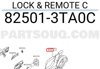 Nissan 825013TA0C LOCK & REMOTE C