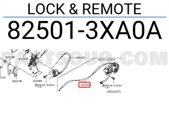 Nissan 825013XA0A LOCK & REMOTE