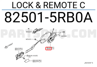 Nissan 825015RB0A LOCK & REMOTE C