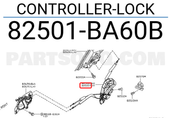 Nissan 82501BA60B CONTROLLER-LOCK