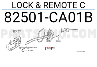 Nissan 82501CA01B LOCK & REMOTE C