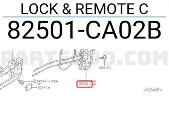 Nissan 82501CA02B LOCK & REMOTE C