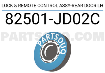 Nissan 82501JD02C LOCK & REMOTE CONTROL ASSY-REAR DOOR LH