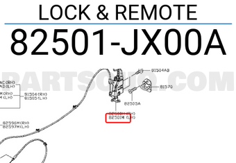Nissan 82501JX00A LOCK & REMOTE