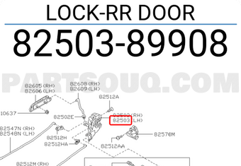 Nissan 8250389908 LOCK-RR DOOR