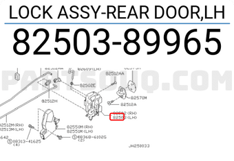 Nissan 8250389965 LOCK ASSY-REAR DOOR,LH
