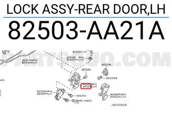 Nissan 82503AA21A LOCK ASSY-REAR DOOR,LH