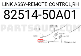 Nissan 8251450A01 LINK ASSY-REMOTE CONTROL,RH