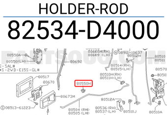 Nissan 82534D4000 HOLDER-ROD