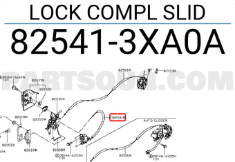 Nissan 825413XA0A LOCK COMPL SLID