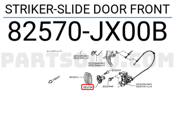 Nissan 82570JX00B STRIKER-SLIDE DOOR FRONT