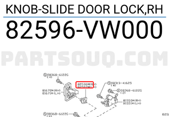 Nissan 82596VW000 KNOB-SLIDE DOOR LOCK,RH