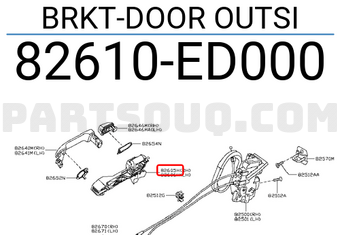Nissan 82610ED000 BRKT-DOOR OUTSI