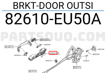 Nissan 82610EU50A BRKT-DOOR OUTSI
