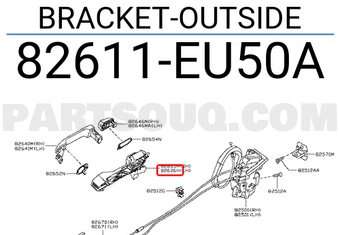Nissan 82611EU50A BRACKET-OUTSIDE