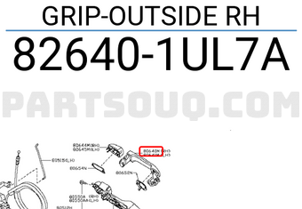 Nissan 826401UL7A GRIP-OUTSIDE RH