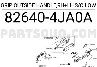 Nissan 826404JA0A GRIP OUTSIDE HANDLE,RH+LH,S/C LOW