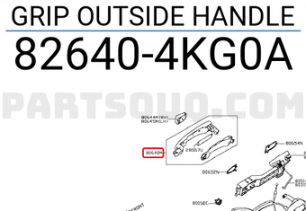 Nissan 826404KG0A GRIP OUTSIDE HANDLE