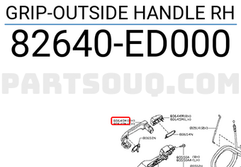 Nissan 82640ED000 GRIP-OUTSIDE HANDLE RH