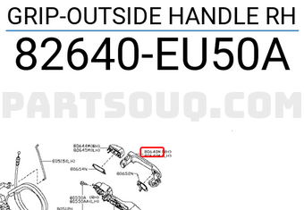 Nissan 82640EU50A GRIP-OUTSIDE HANDLE RH