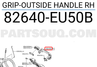 Nissan 82640EU50B GRIP-OUTSIDE HANDLE RH