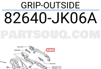 Nissan 82640JK06A GRIP-OUTSIDE