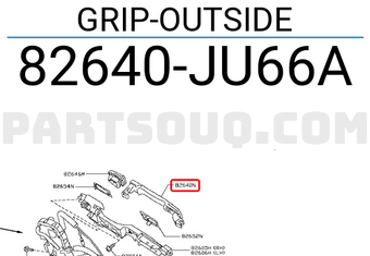 Nissan 82640JU66A GRIP-OUTSIDE