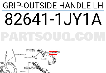 Nissan 826411JY1A GRIP-OUTSIDE HANDLE LH