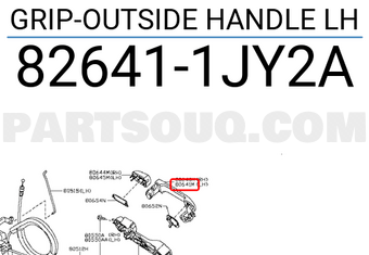 Nissan 826411JY2A GRIP-OUTSIDE HANDLE LH