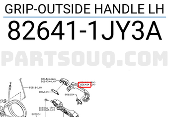 Nissan 826411JY3A GRIP-OUTSIDE HANDLE LH