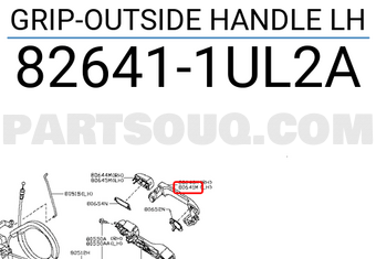 Nissan 826411UL2A GRIP-OUTSIDE HANDLE LH