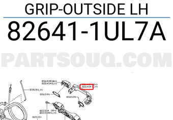 Nissan 826411UL7A GRIP-OUTSIDE LH