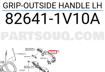 Nissan 826411V10A GRIP-OUTSIDE HANDLE LH