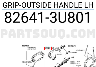 Nissan 826413U801 GRIP-OUTSIDE HANDLE LH