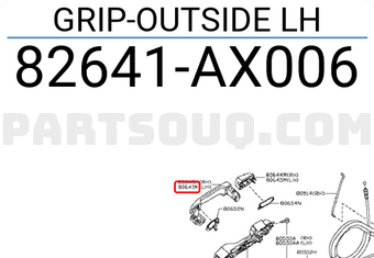 Nissan 82641AX006 GRIP-OUTSIDE LH
