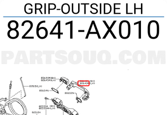 Nissan 82641AX010 GRIP-OUTSIDE LH