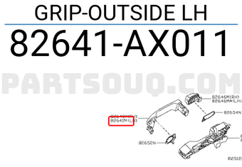 Nissan 82641AX011 GRIP-OUTSIDE LH