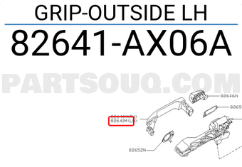 Nissan 82641AX06A GRIP-OUTSIDE LH