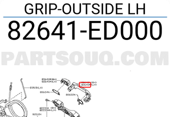 Nissan 82641ED000 GRIP-OUTSIDE LH