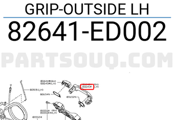 Nissan 82641ED002 GRIP-OUTSIDE LH